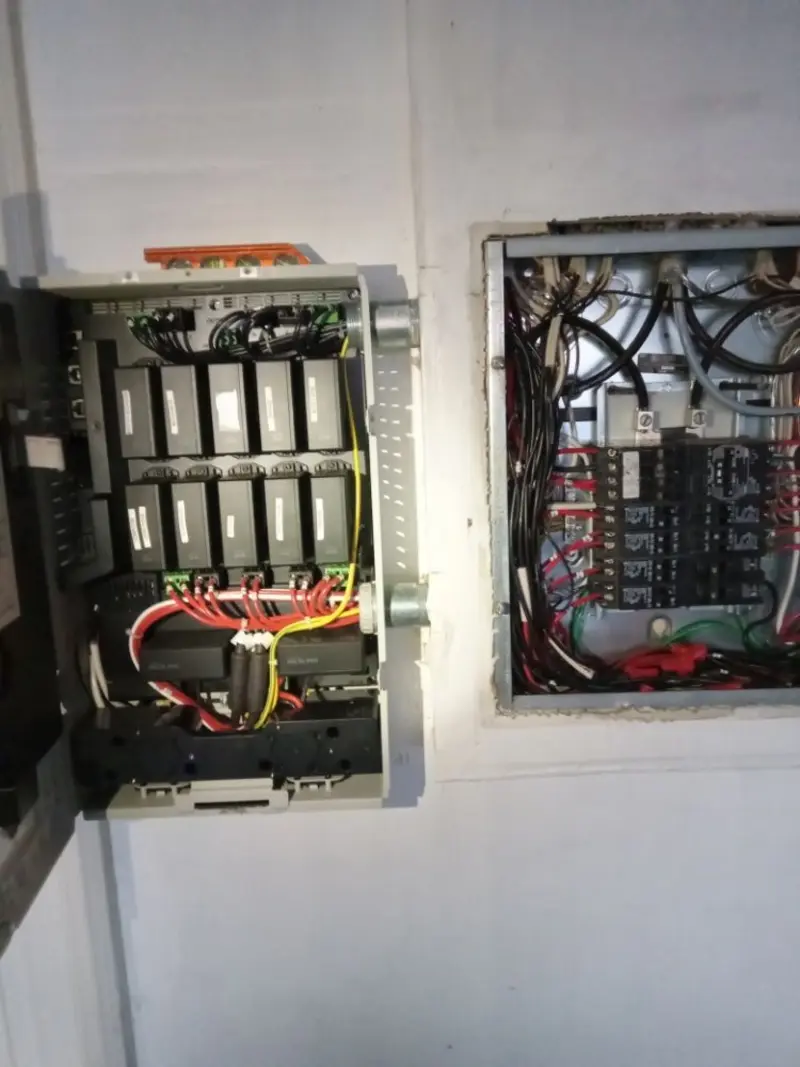 Electrical panel upgrade completed for Security Camera Wiring in Baytown